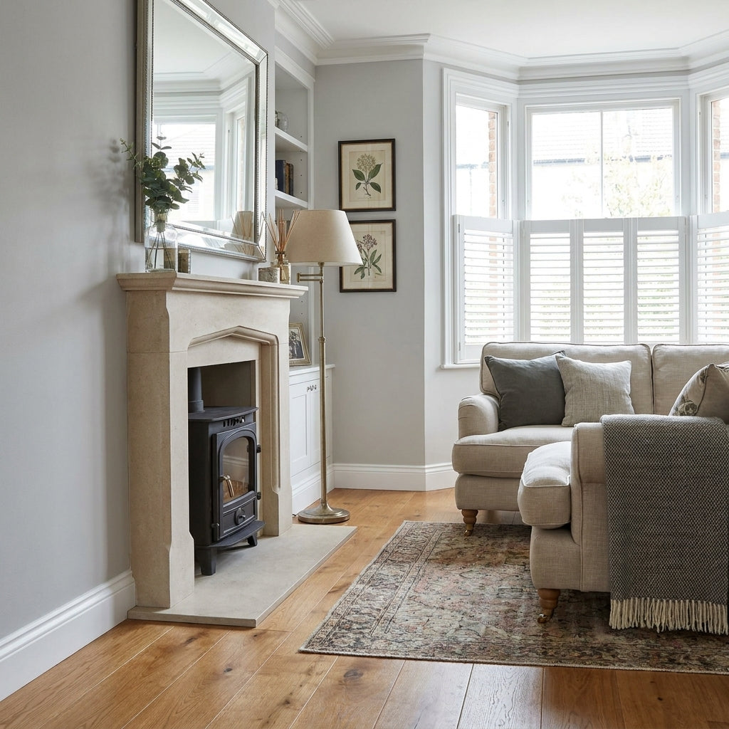 White Round Pencil Laminate Skirting Board - 2.4m Length