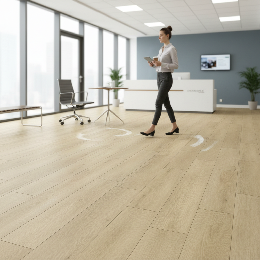 5mm Embossed UV Coated Rigid Core Vinyl Flooring with Oak...