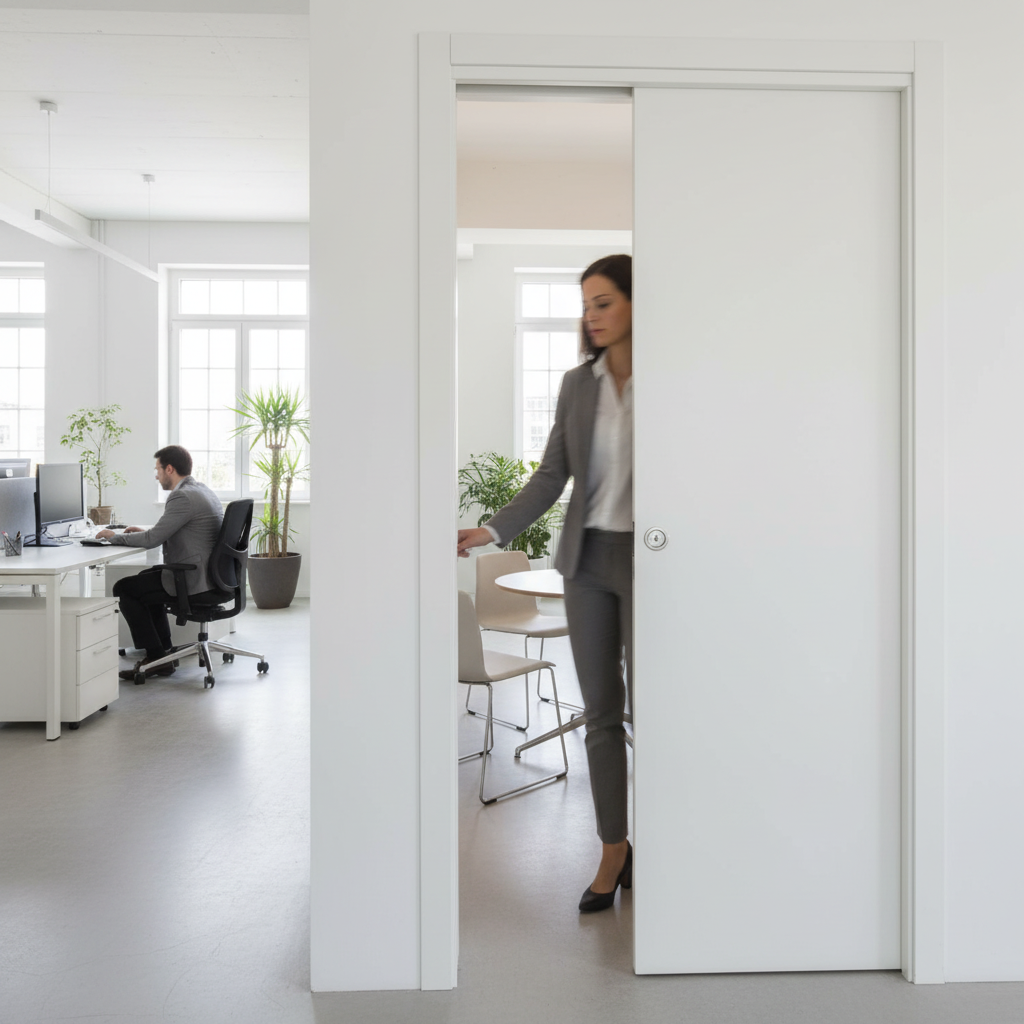 Heavy Duty Single Pocket Door System with Galvanized Steel