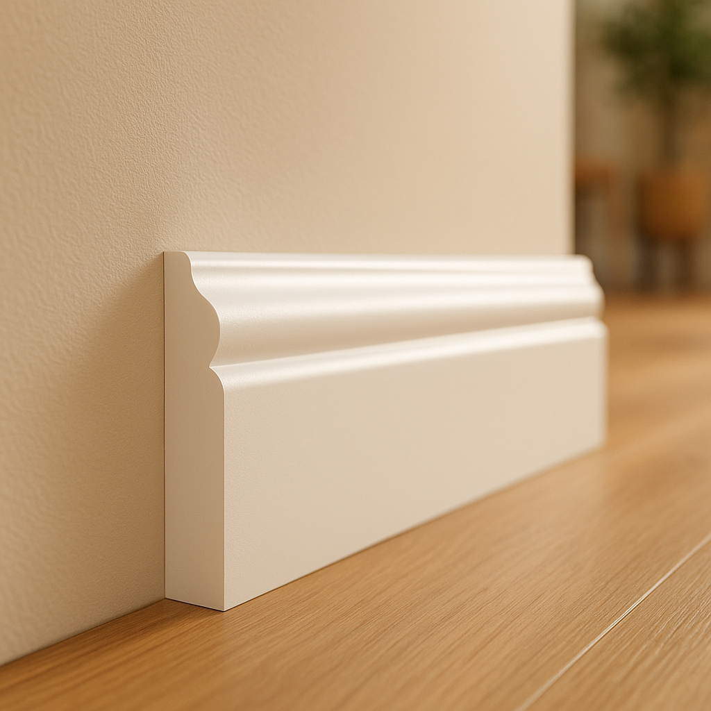 White Decorative Moulding 12mm x 33mm - 2.4m Length - detail view