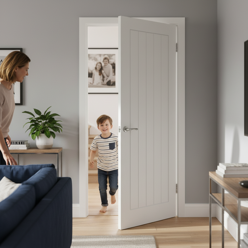 Premium White Internal Fully Finished Cottage Door - Eco-Friendly Timber, Classic Design with Lifetime Guarantee