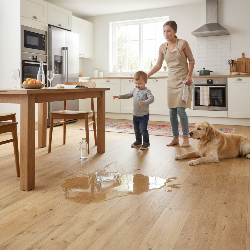 Ocean Water-Resistant 8mm Natural Mix Oak Laminate Floori...