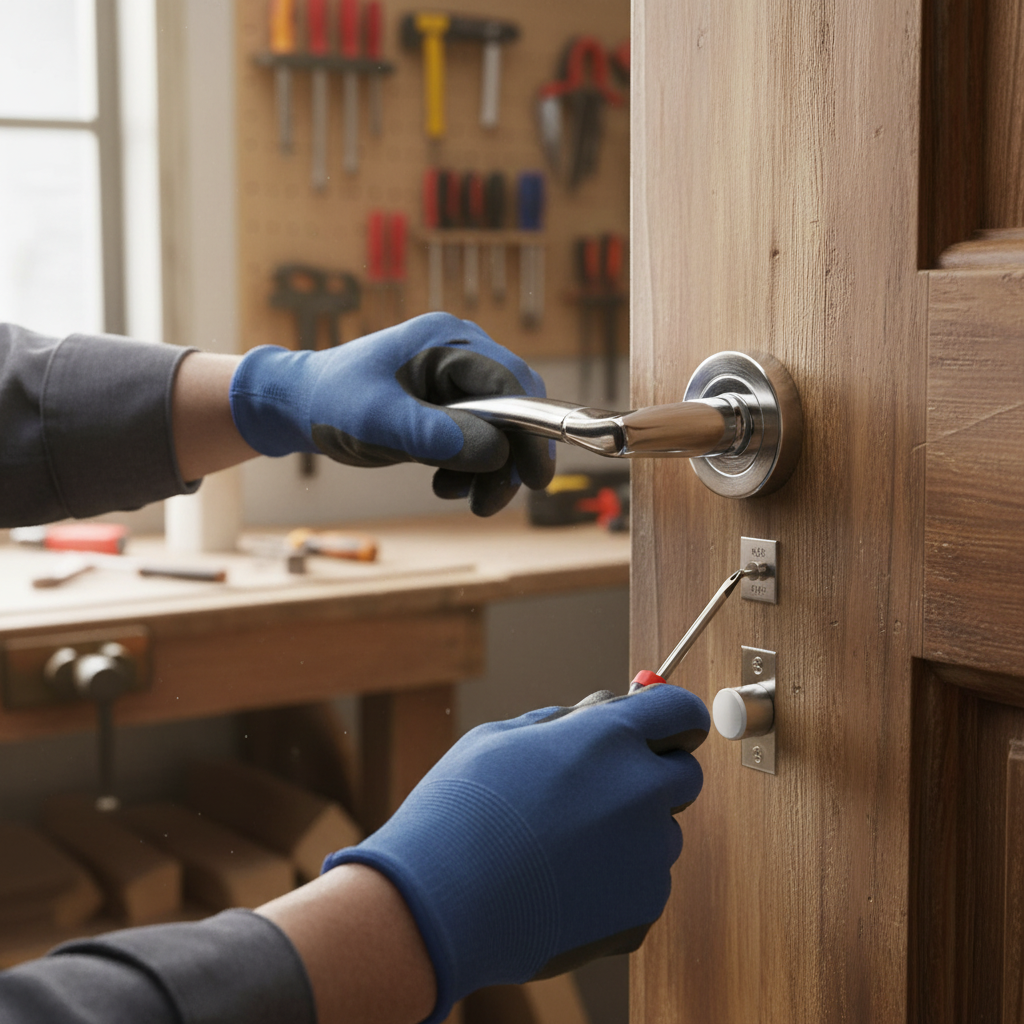 Premium Round Rose Lever Door Handle Set in Polished and Satin Chrome Finish with Single Bullet Latch and Ball Bearing Hinges