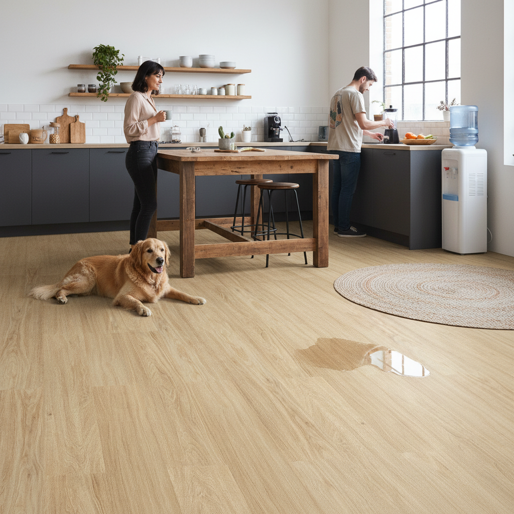 Premium 5mm Rigid Core Vinyl Flooring with Waterproof Surface and Click Fitting System
