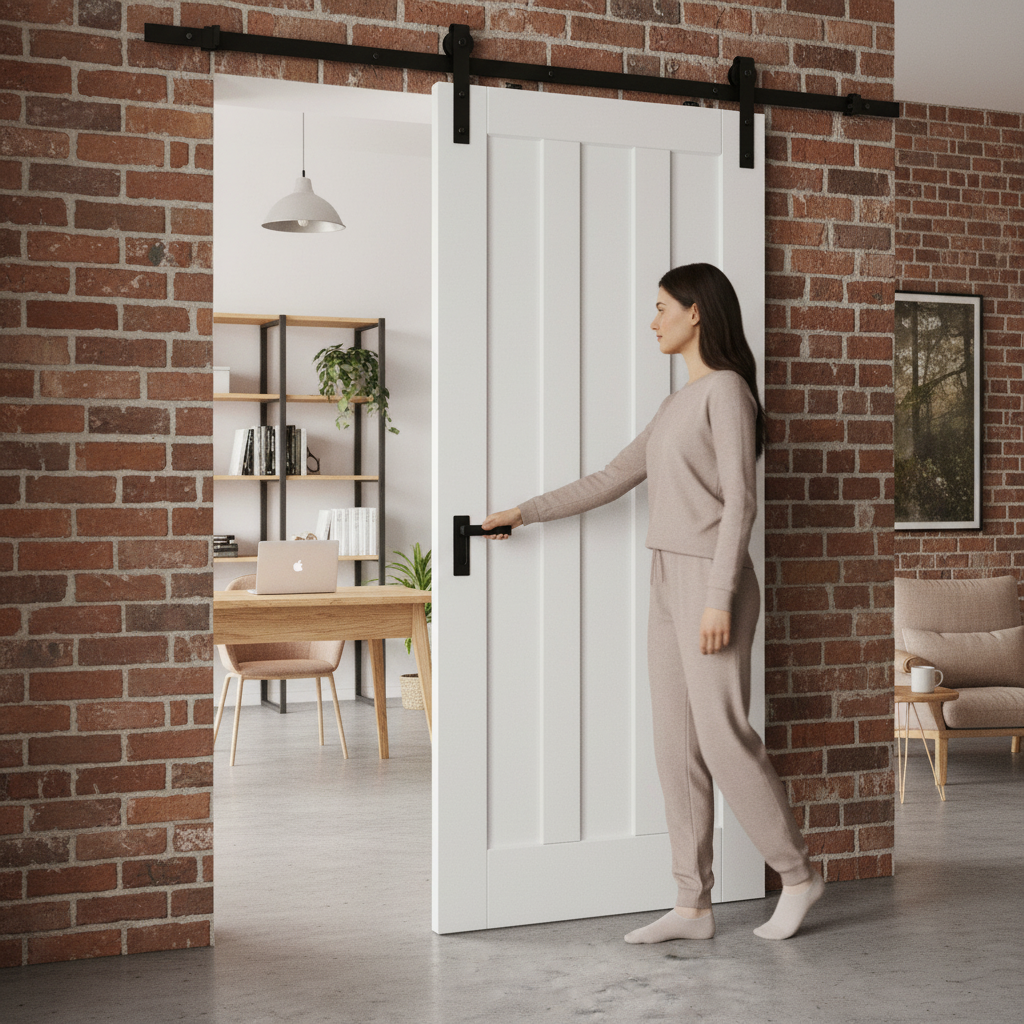 Internal Sliding Door Set with Classic Three-Panel Design...