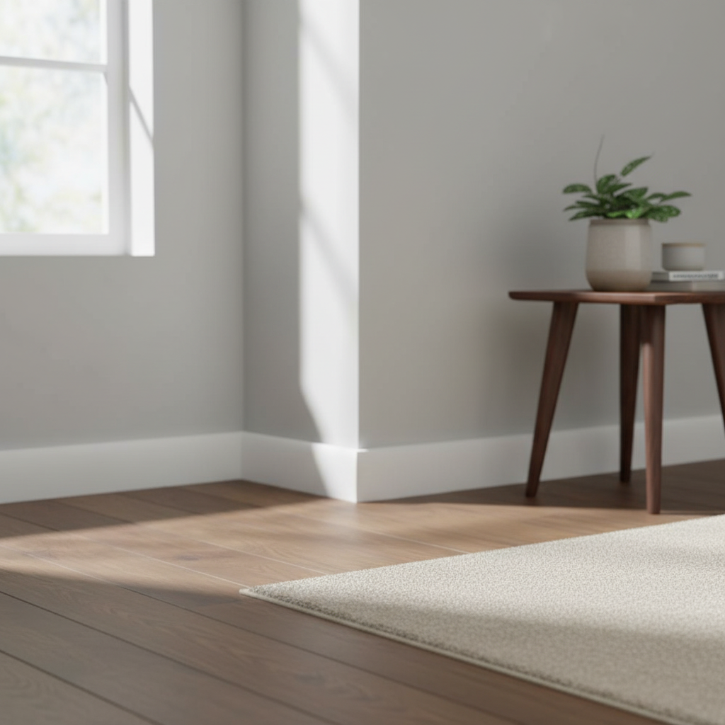 White Painted Quadrant Moulding 2.4m Length, 18mm x 18mm