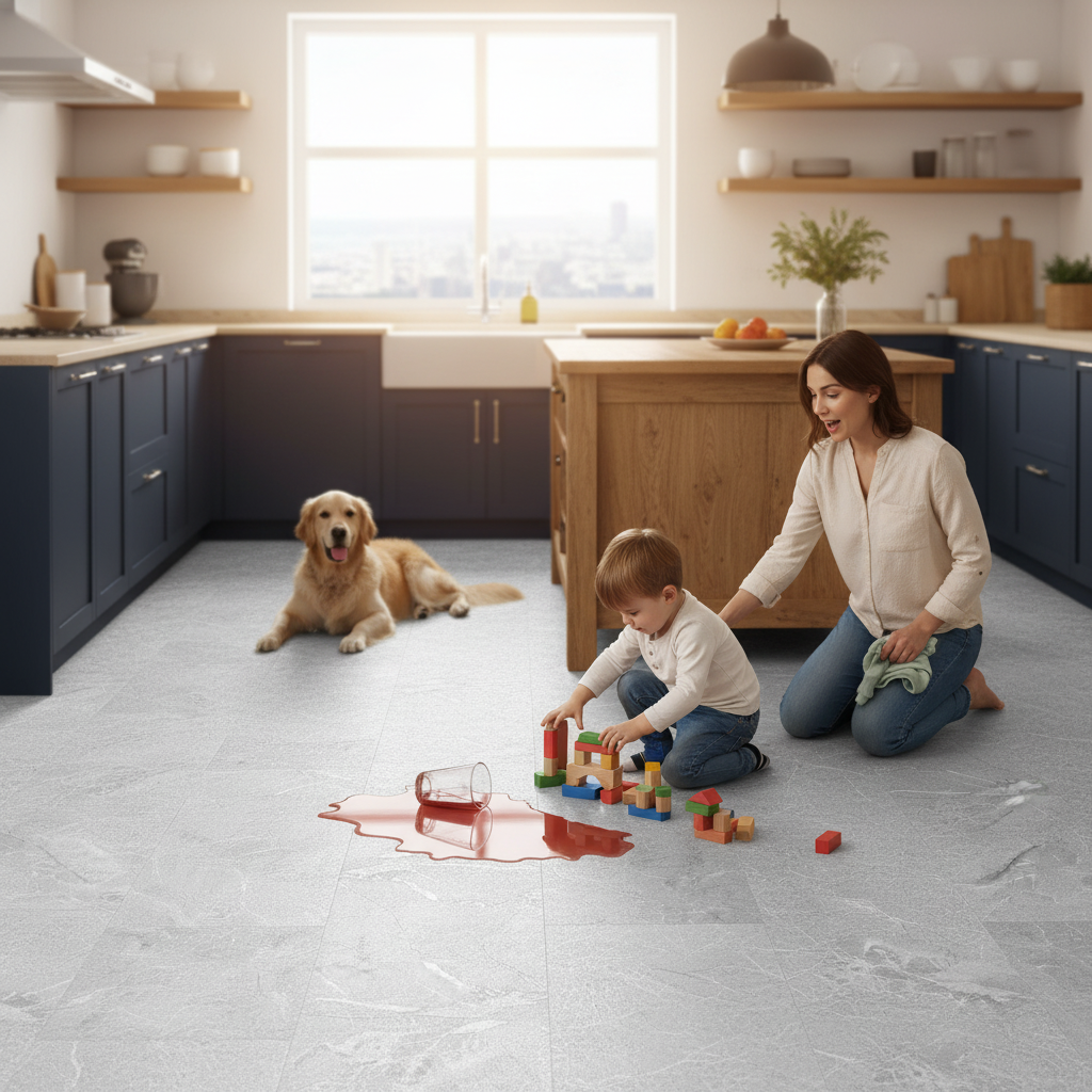 Premium Water-Resistant 8mm Laminate Flooring with Megaloc Aqua Protect Fitting System for Moisture Protection