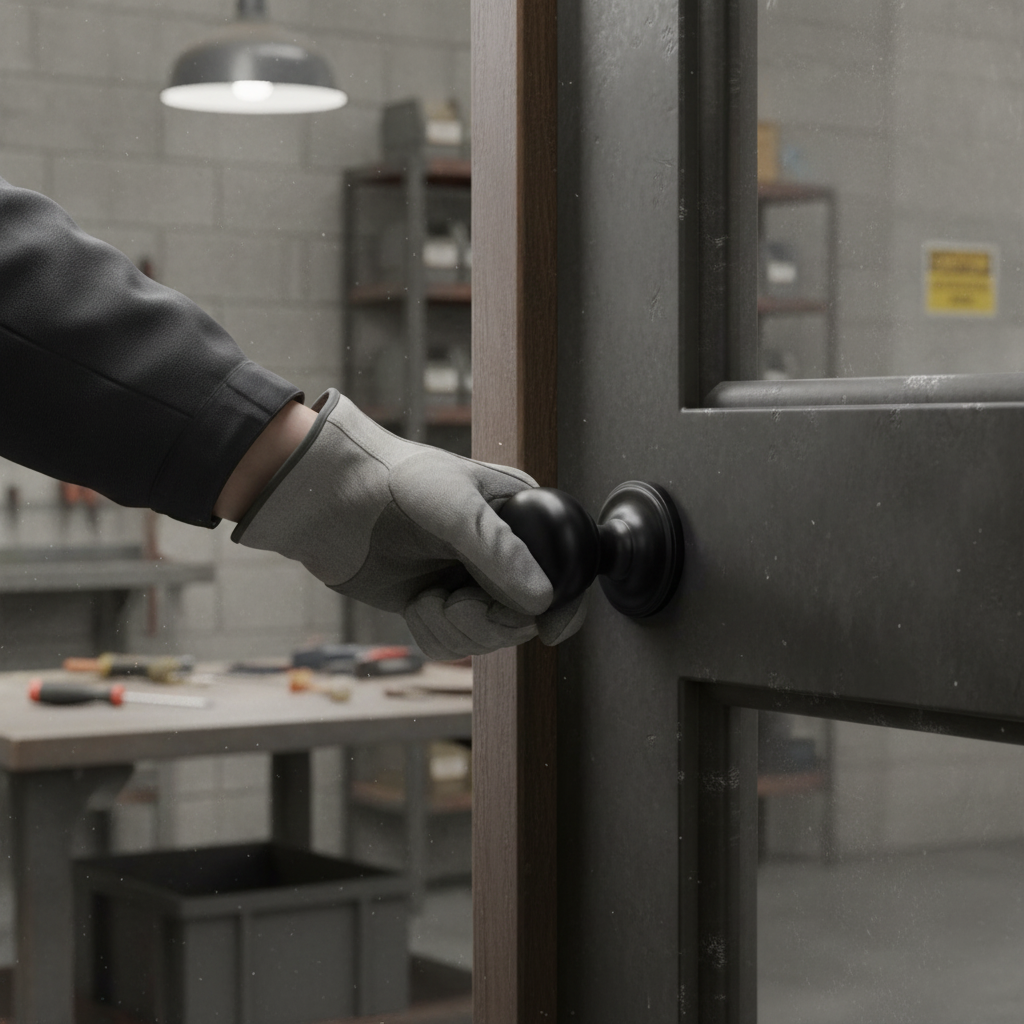 Round Mushroom Mortice Door Knob with Matt Black Finish -...