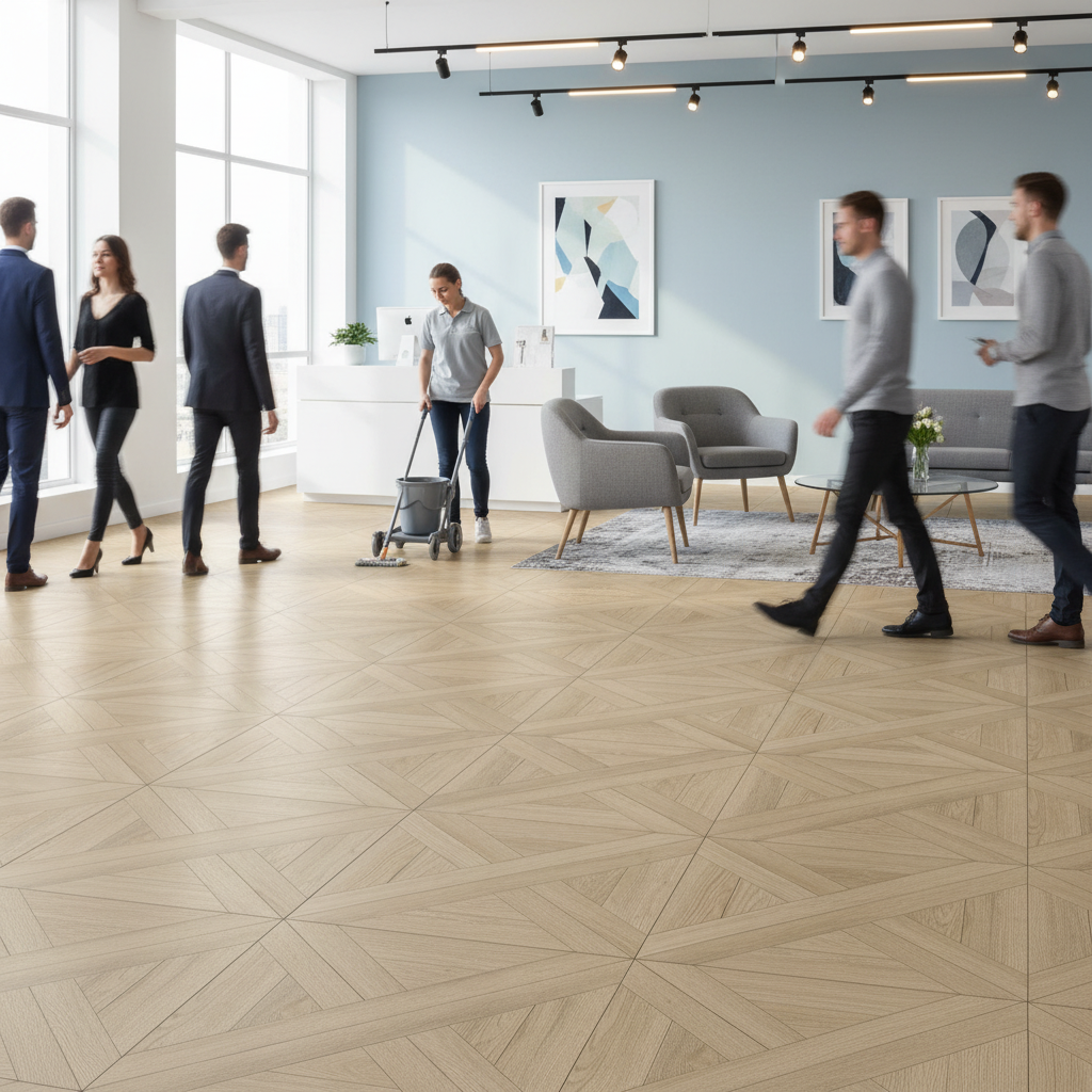 6.5mm Embossed Rigid Core Vinyl Flooring with UV Coating