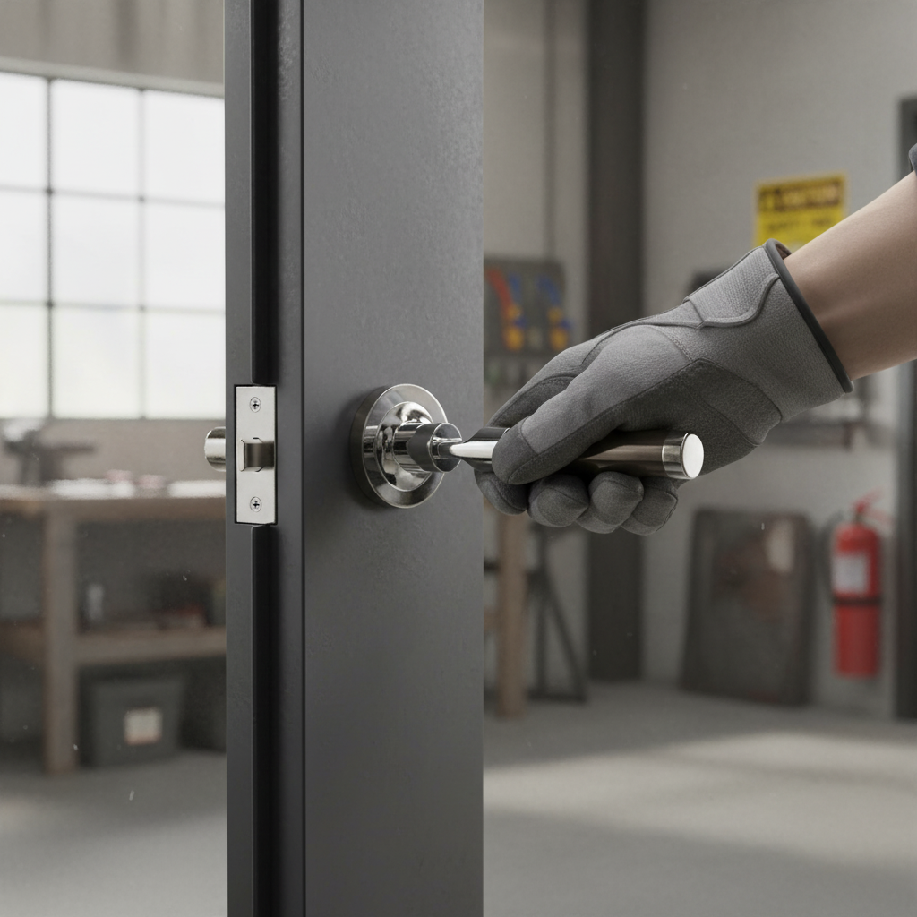 Dakota Round Lever Door Handle with Two-Tone Finish