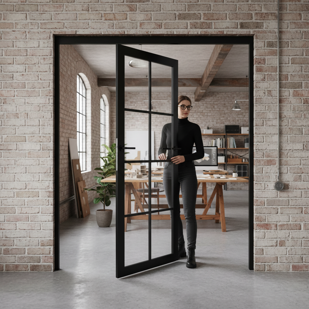 Internal Fully Finished Industrial Studio Door with 8 Cle...