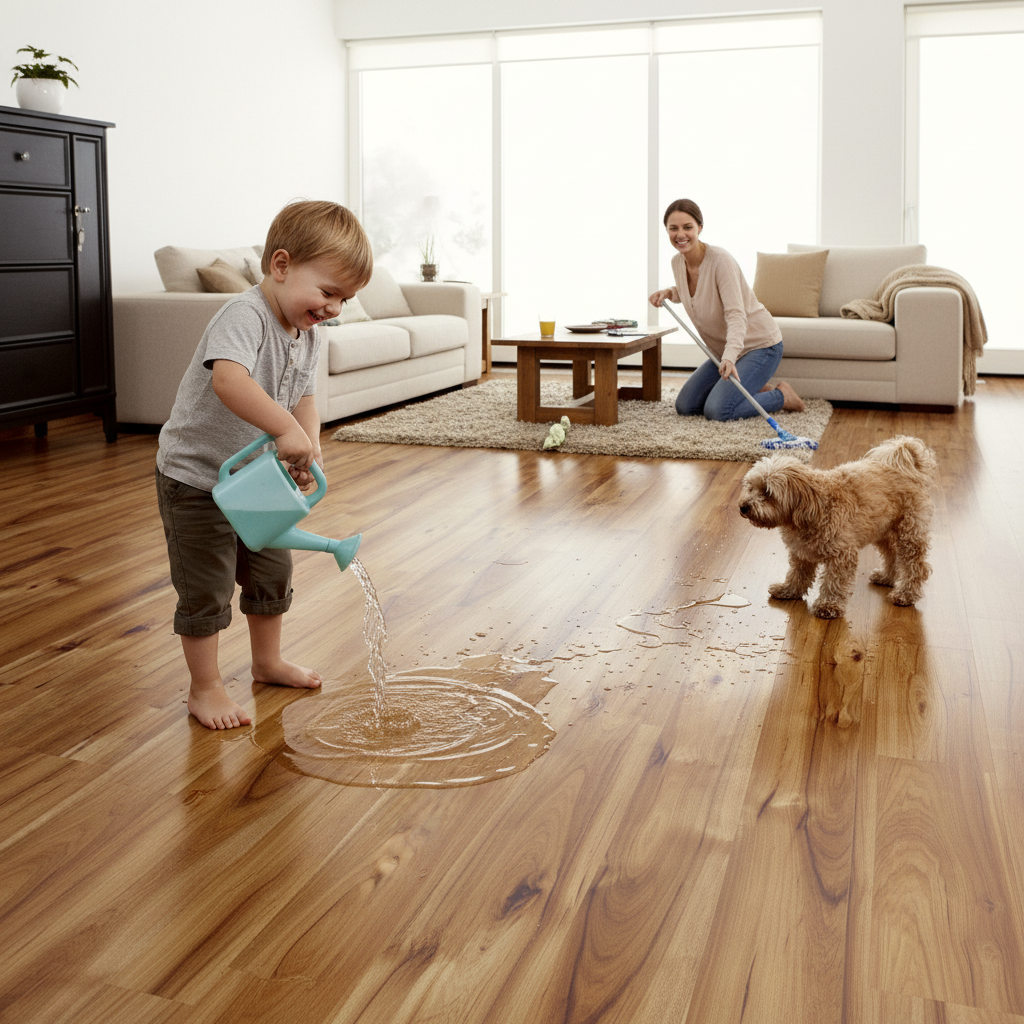 8mm High Gloss Laminate Flooring with Water Resistance