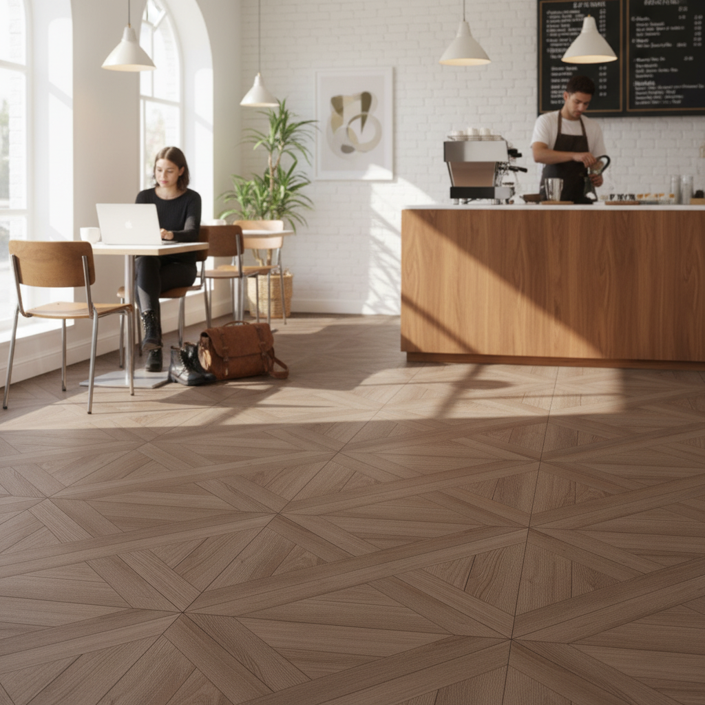6.5mm Embossed UV Coated Rigid Core Vinyl Flooring
