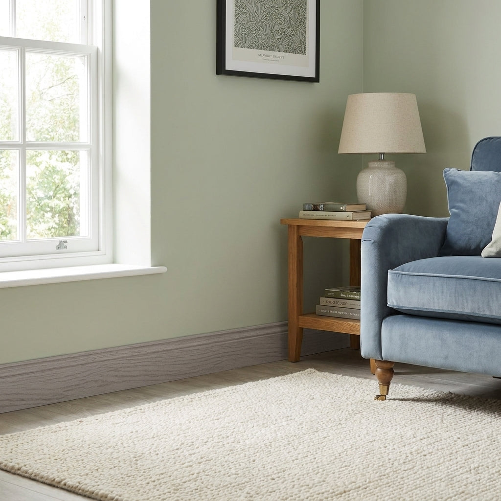 Round Pencil Laminate Skirting Board Light Grey 2400mm x 15mm x 95mm