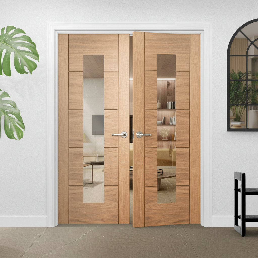 Unfinished Oak Internal Door Pair