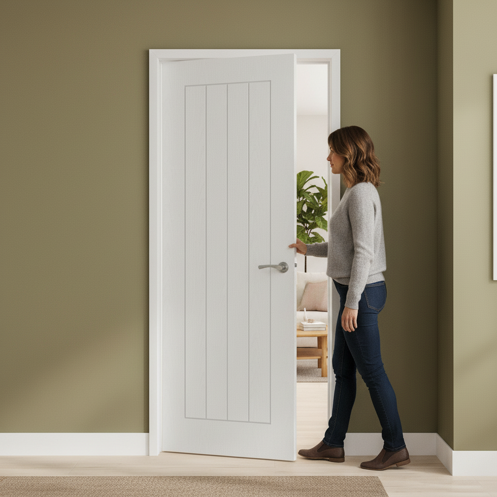 Premium White Internal Fully Finished Cottage Door - Eco-Friendly Timber, Classic Design with Lifetime Guarantee