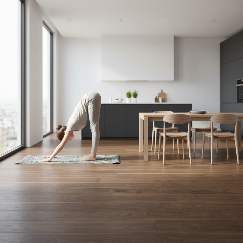 Premium 5mm Rigid Core Vinyl Flooring with Waterproof Surface and Click Fitting System for High-Performance Applications