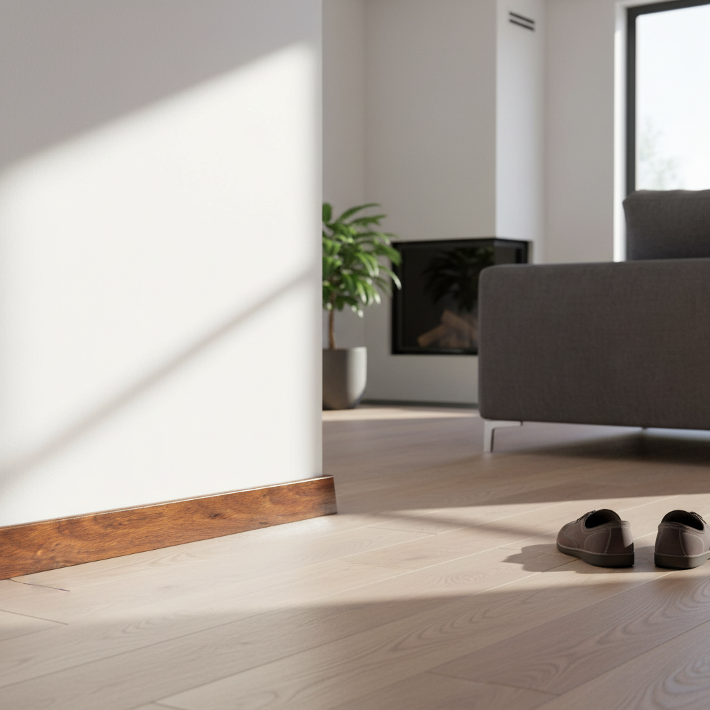 Premium High Gloss 2.4m Skirting Board with MDF Core for Contemporary Home Interiors