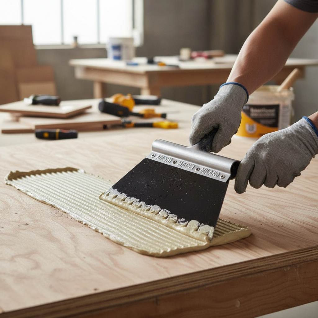 Wood Adhesive Trowel for Efficient Flooring Installation