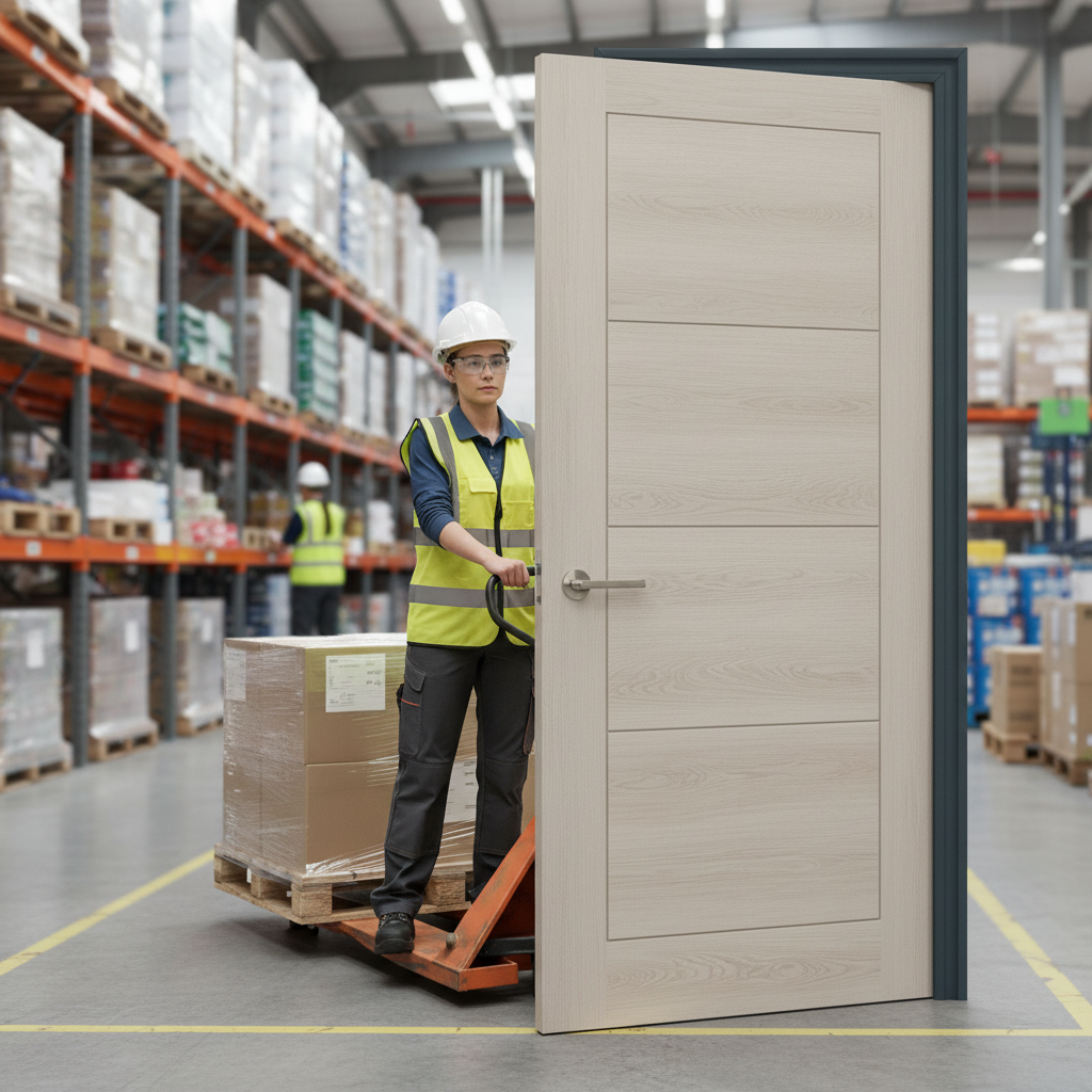 Fully Finished Internal Laminate Ladder FD30 Fire Door - ...