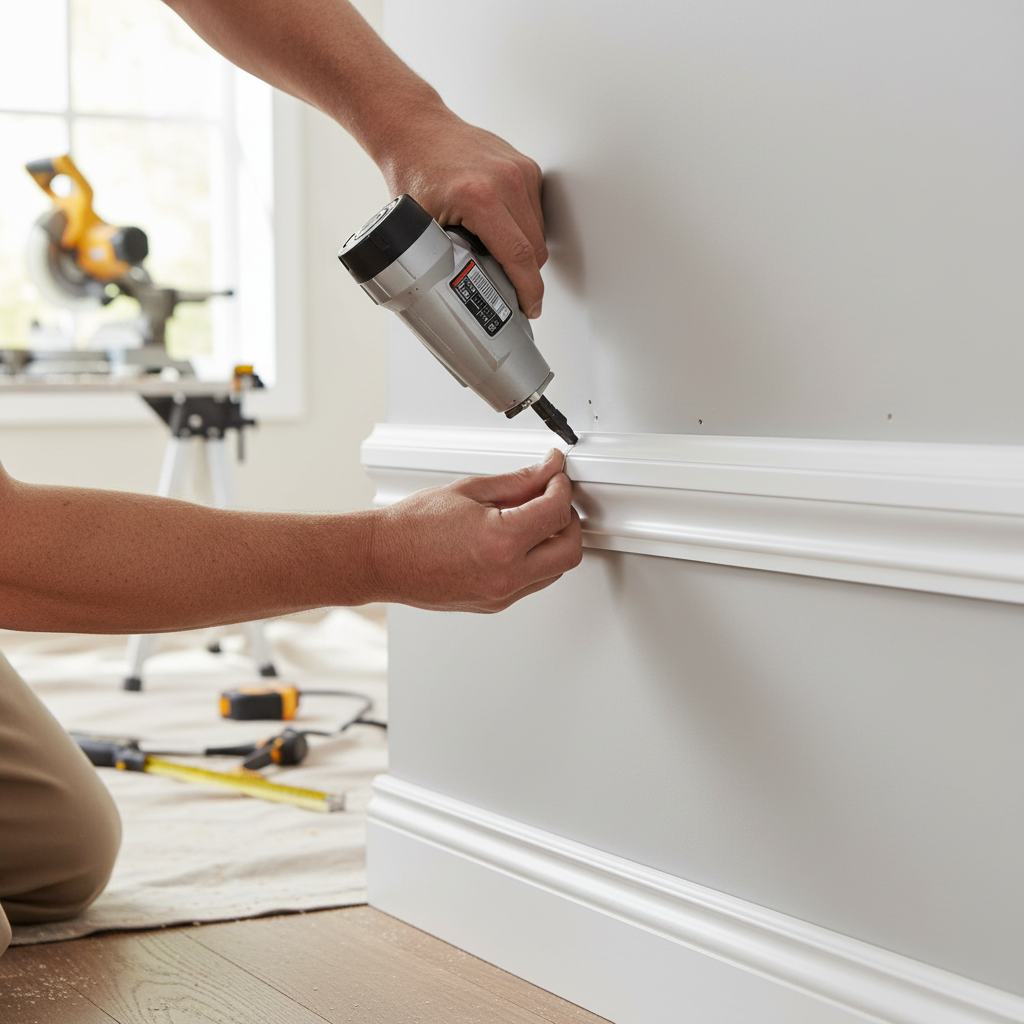 2.4m White Painted 12mm x 33mm for Flooring Protection