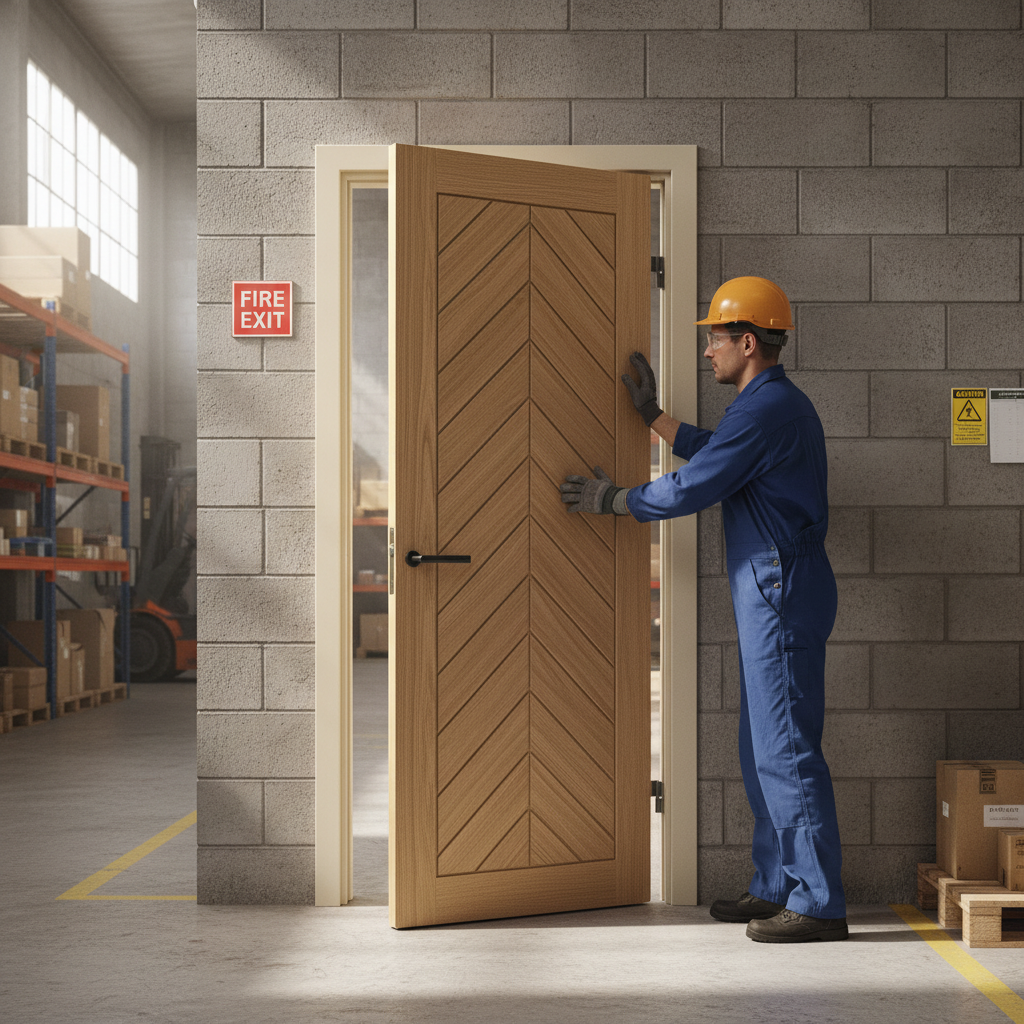 Internal Fully Finished Chevron Fire Door