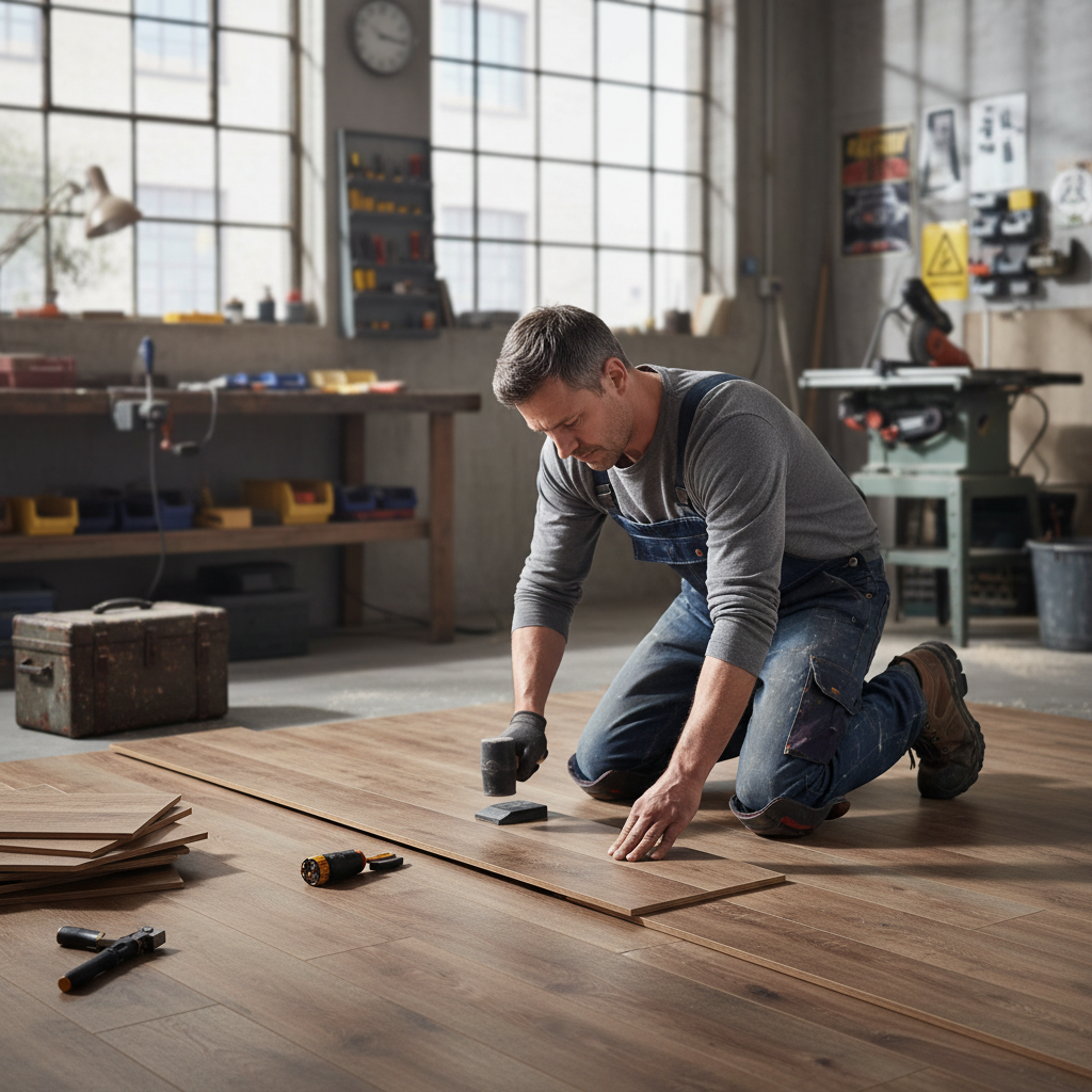 8mm Embossed Laminate Flooring with Water-Resistant Surface