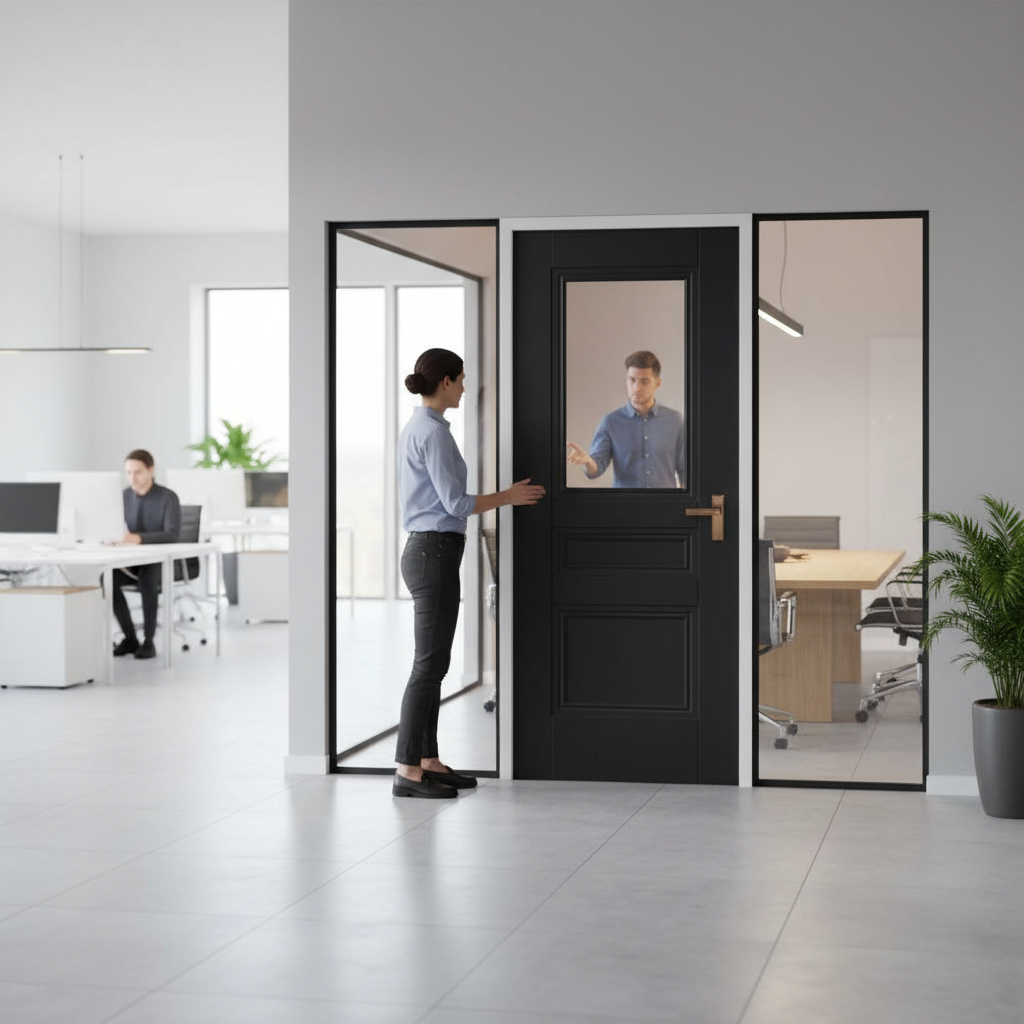 Premium Internal Fully Finished 2 Panel Door with Clear Glass for Modern Interiors