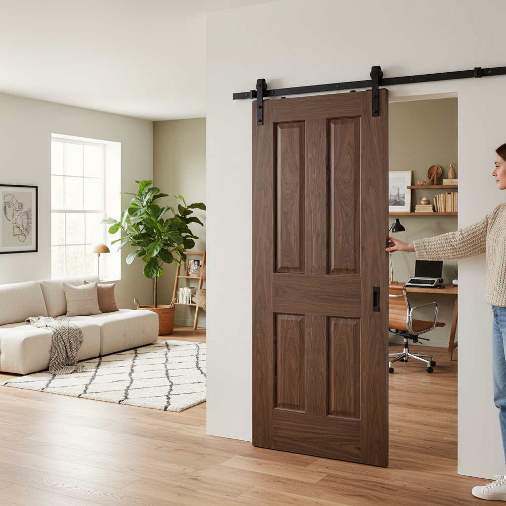 Internal Sliding Door Set with Obscure Glass Panels