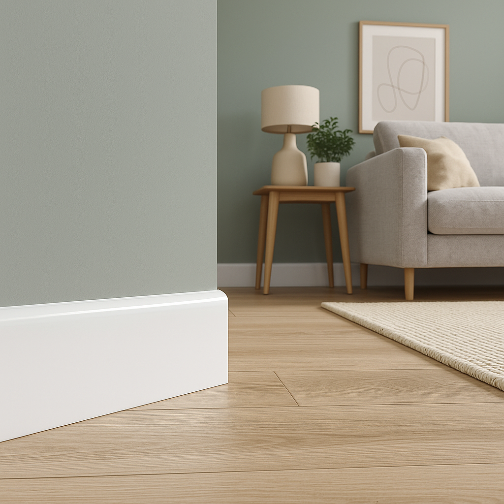 High Gloss White Skirting Board - 2.4m Length