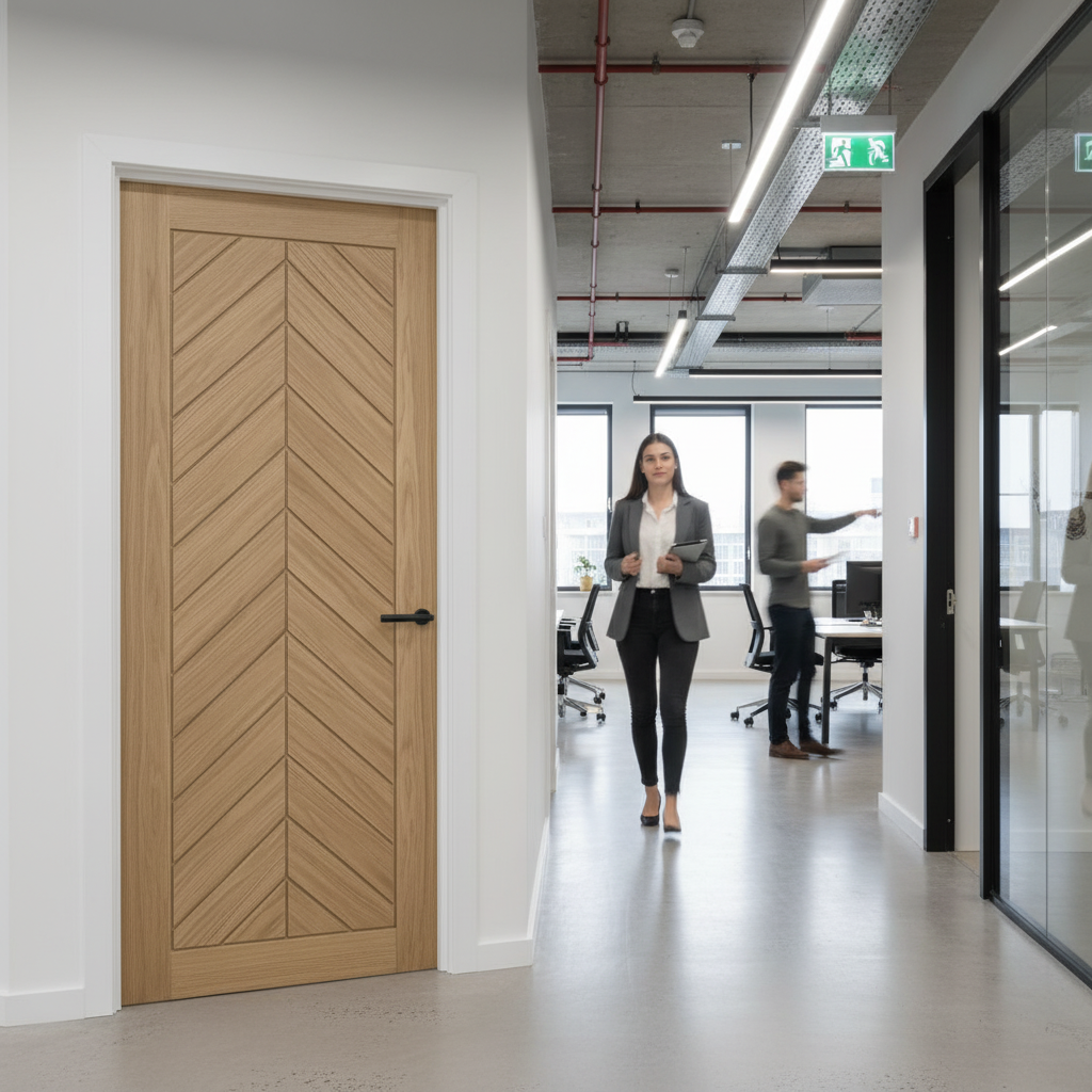 Internal Fully Finished Chevron Fire Door