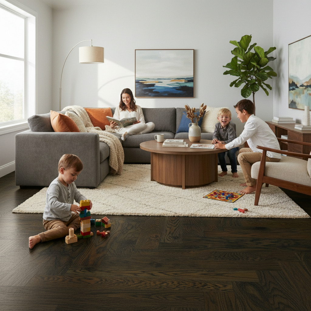 Herringbone Solid Real Wood Flooring 18mm Thick