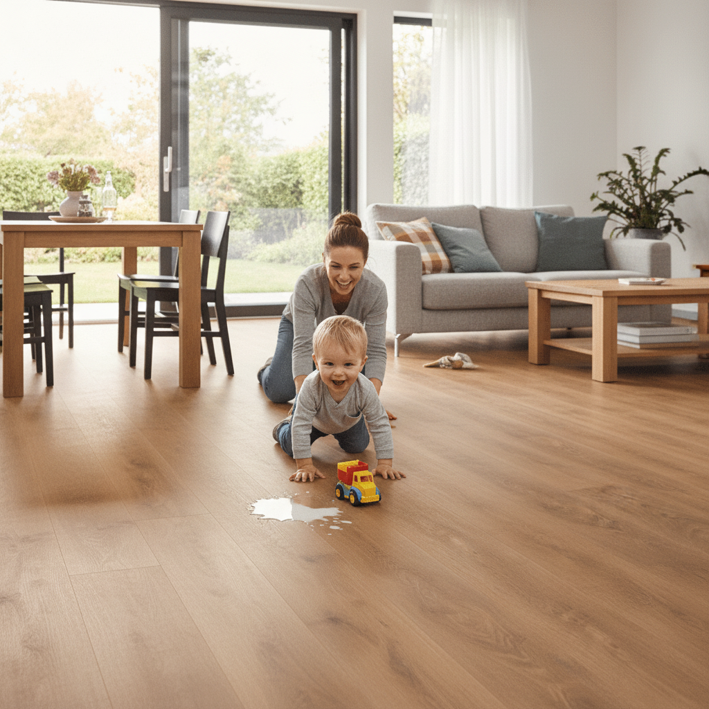 8mm Laminate Flooring with Water-Resistant Surface