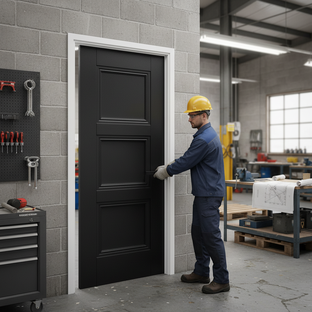 Professional Fully Finished Internal Fire Door with 3 Decorative Panels - 30 Minute Fire Rated Design for Enhanced Safety