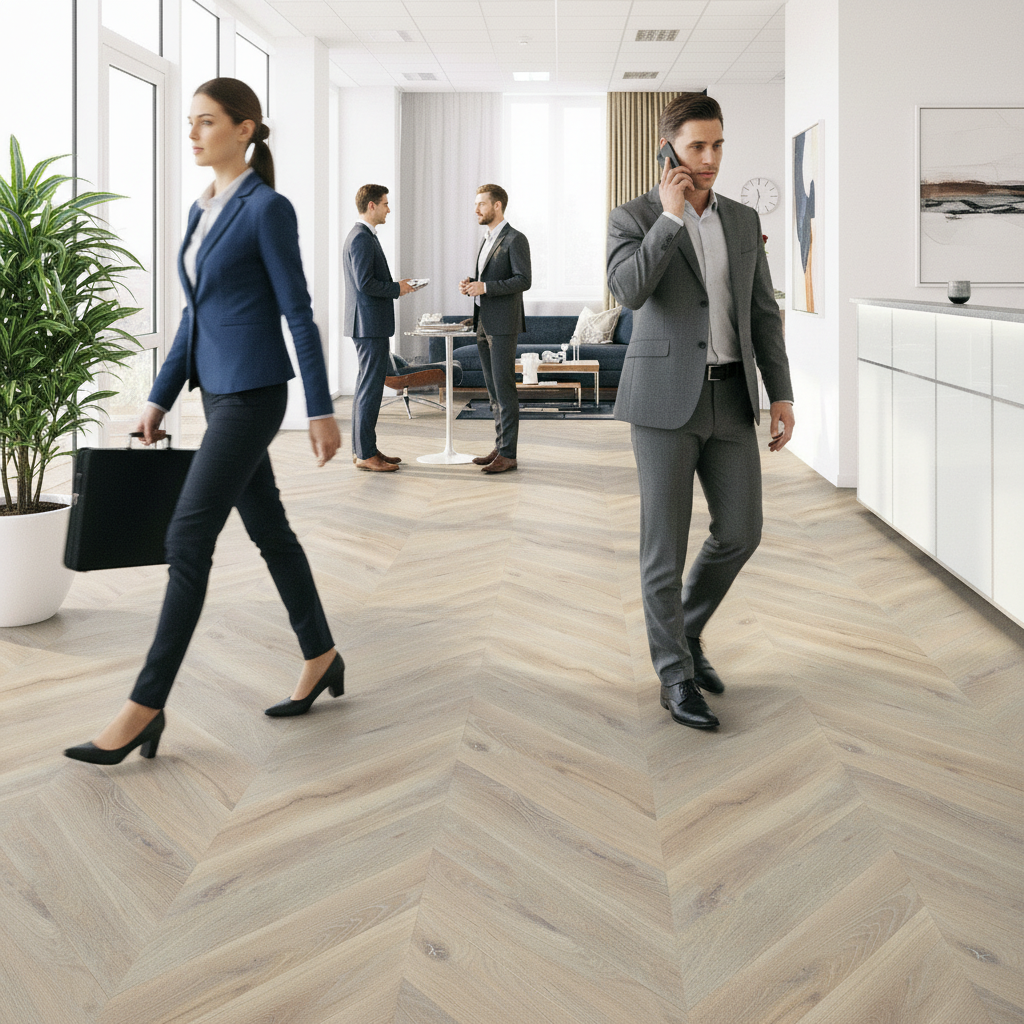 Chevron 15mm Brushed UV Oiled Engineered Real Wood Flooring