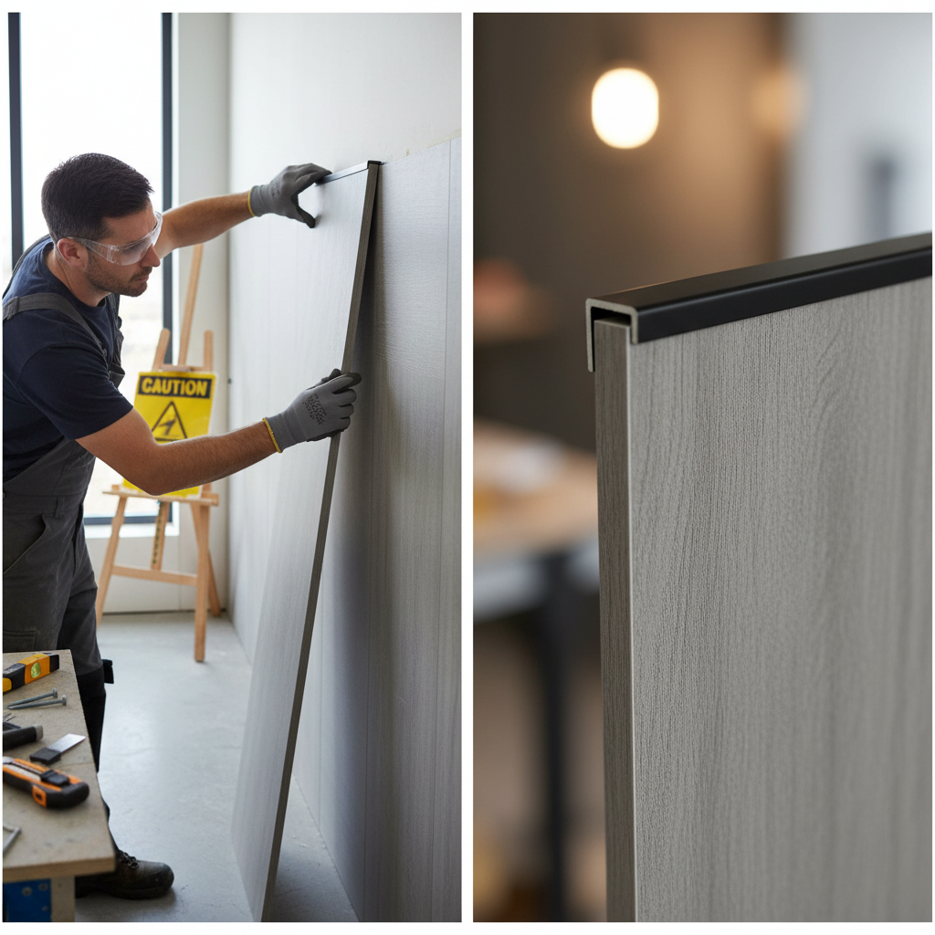 Waterproof Wall Panelling End Cap with Matt Black Finish