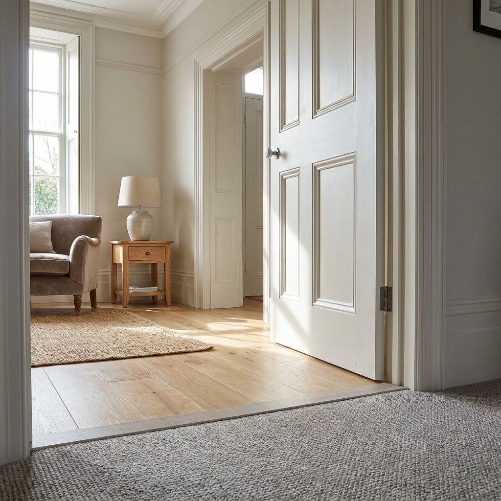 Self-Adhesive Light Grey Oak Adapting Door Profile 900mm