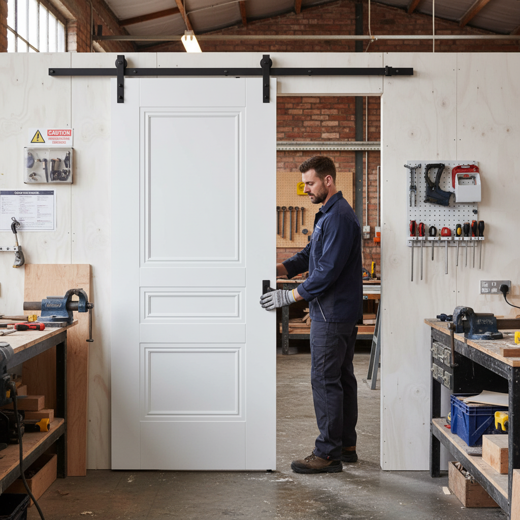White Internal Primed Elegance Henley Sliding Door