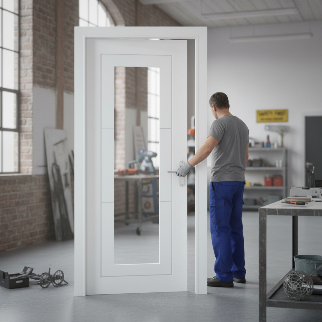 Premium Internal Made-to-Measure Door with Clear Glass Pane - Custom Sizes Available for Perfect Fit