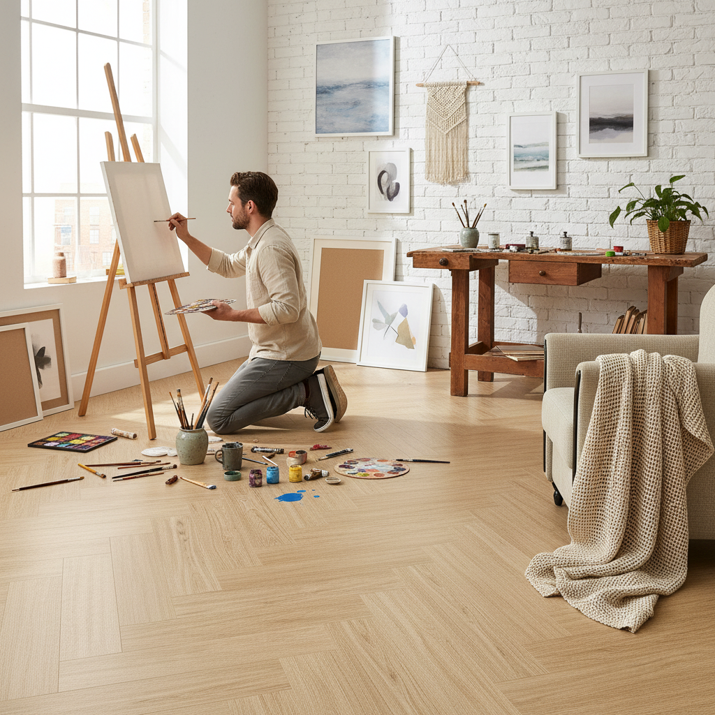 Premium Lifestyle SPC Herringbone Vinyl Flooring 5.5mm Thick with Waterproof Surface and 0.55mm Wear Layer