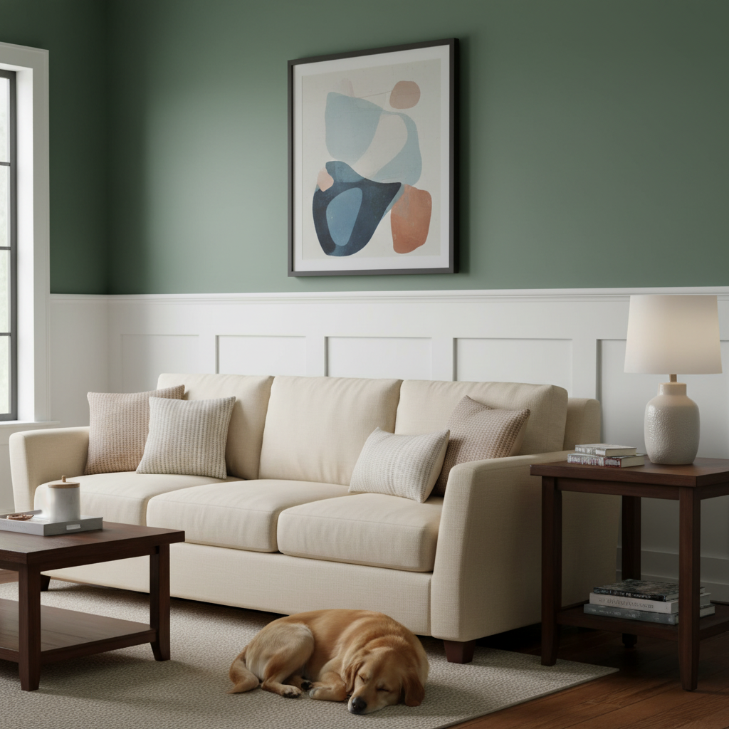 White Painted Tongue and Groove Wainscoting Panel Mouldin...