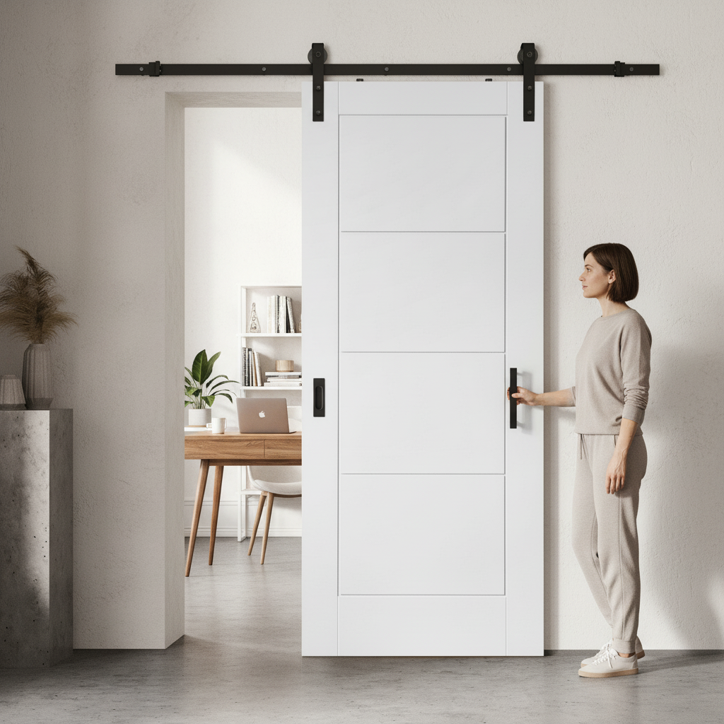 Internal Moulded Ladder Sliding Door Set - Lightweight 6-...