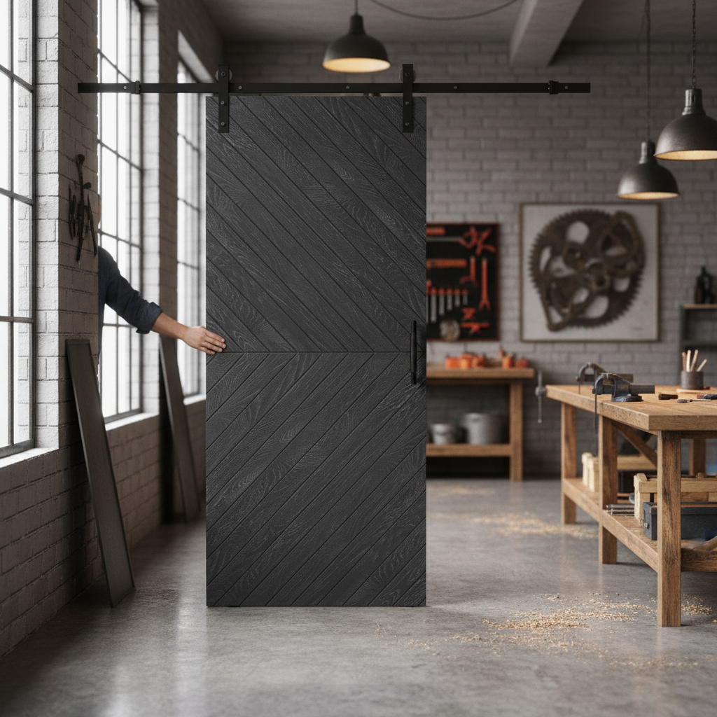 Internal Fully Finished Chevron Barn Door