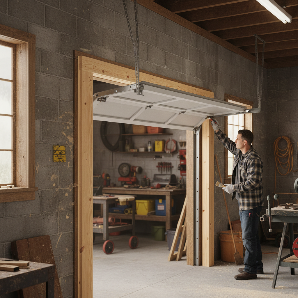 Premium Universal Unfinished Knotty Pine Garage Door Frame - Adjustable Size for Side-Hung Doors