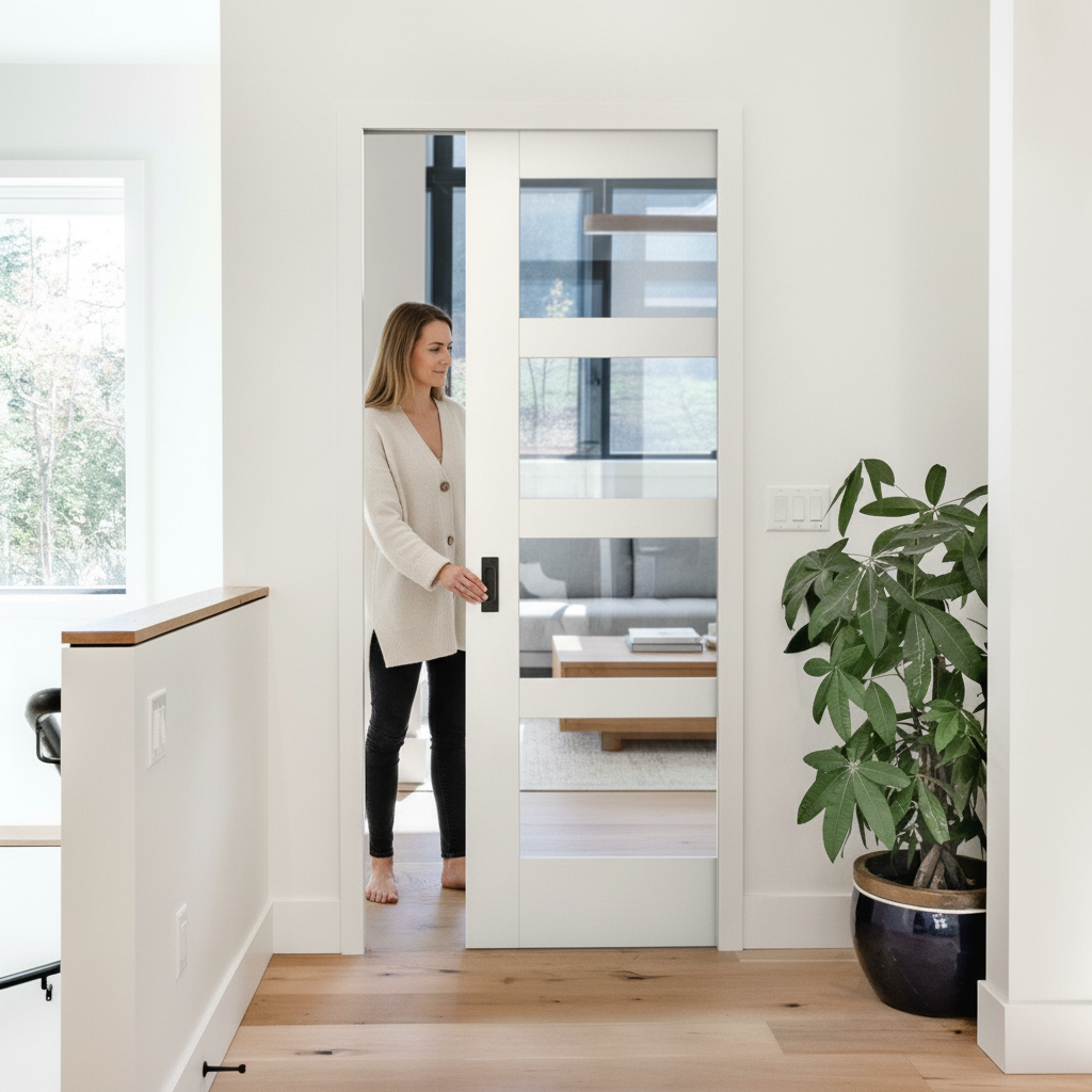 Internal Shaker 4 Light Pocket Door Set