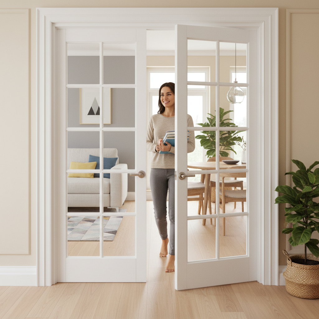 Internal White Primed Double Door