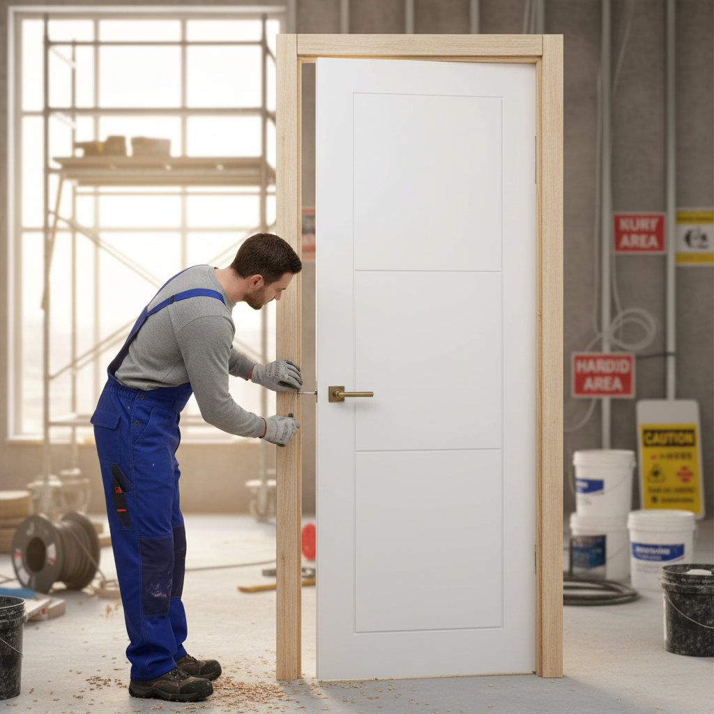 Premium Made-to-Measure Internal 3 Panel Door - White Primed with Semi-Solid Core for Custom Sizes