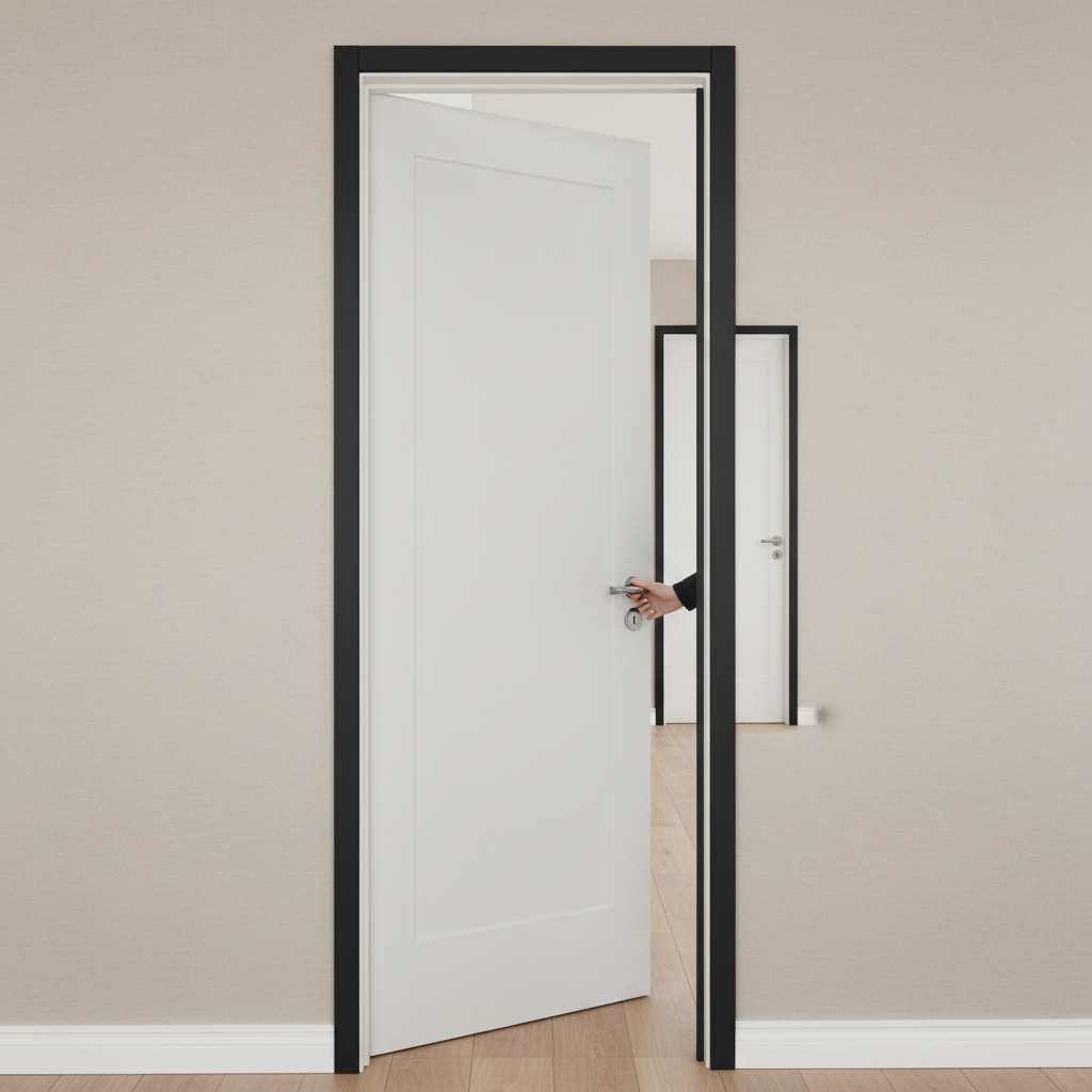 White Painted Door Lining Set | Ready for Hanging | Adjustable Rebated Frame