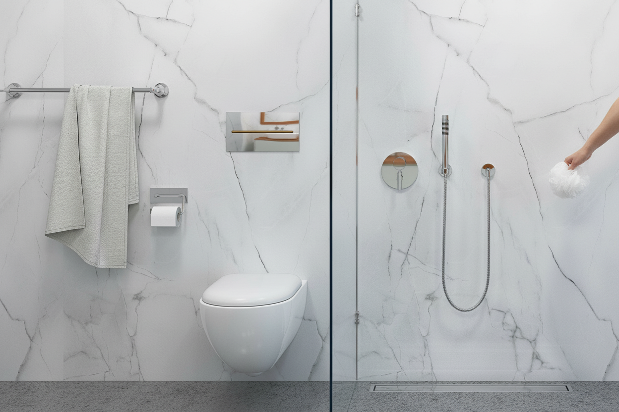Waterproof Wall Panelling - Modern Marble Design 2420 x 1...
