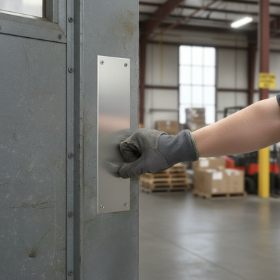 Satin Stainless Steel Push Plate 350mm - Durable